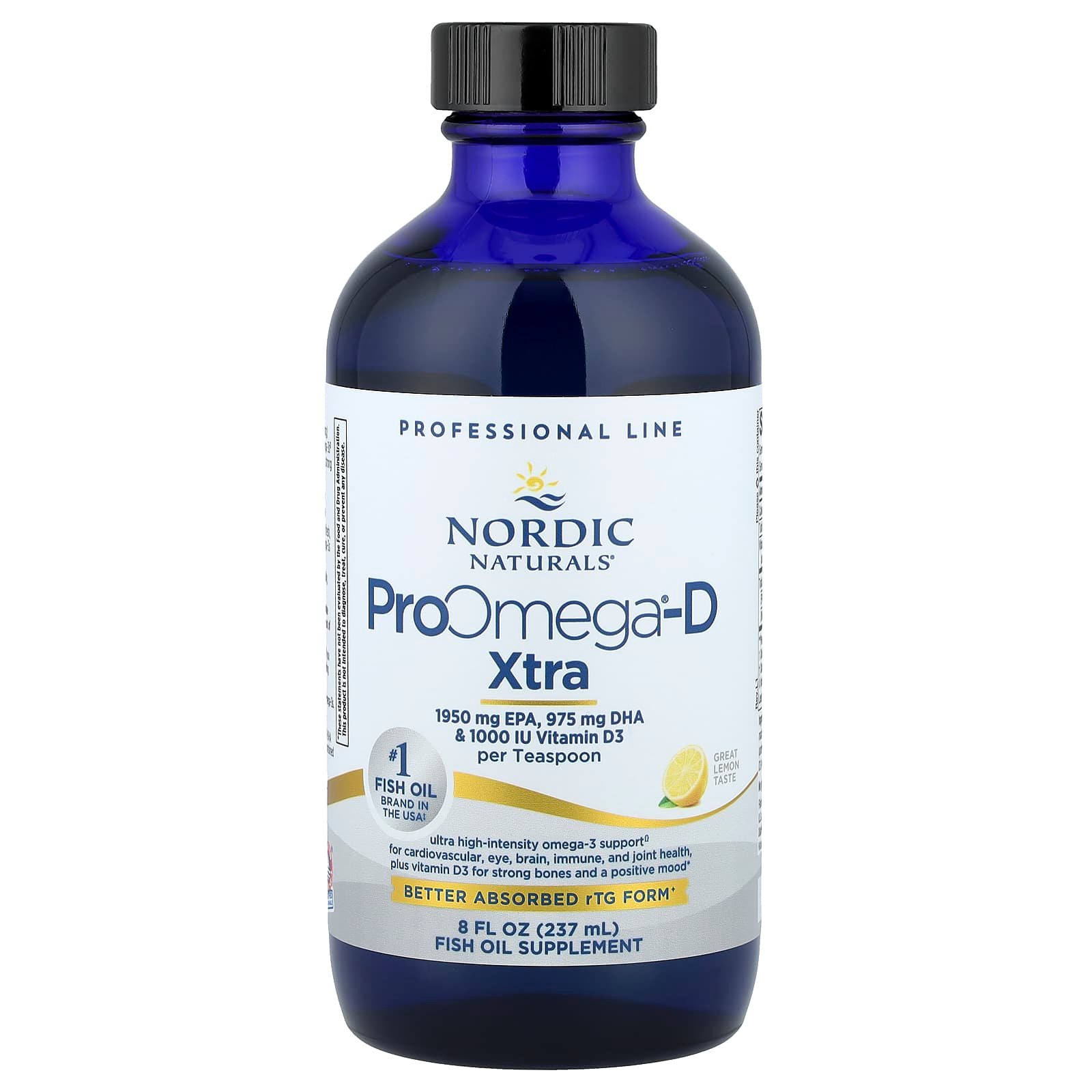 Nordic Naturals, ProOmega®-D Xtra, Great Lemon, 237 ml (8 fl oz)