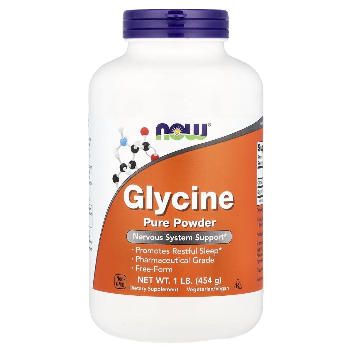 NOW Foods, Glicina, Pó Puro, 1 lb (454 g)