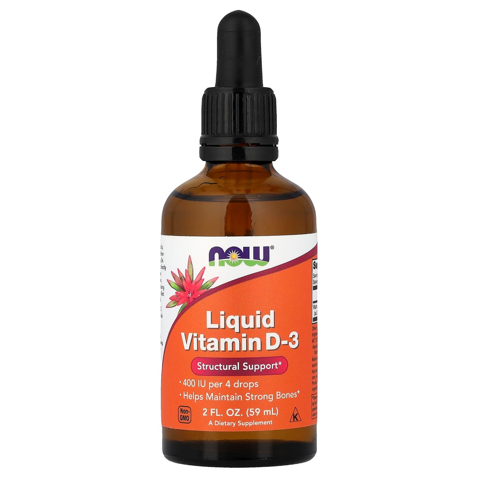 NOW Foods, Vitamina D-3 Líquida, 59 ml (2 fl oz)