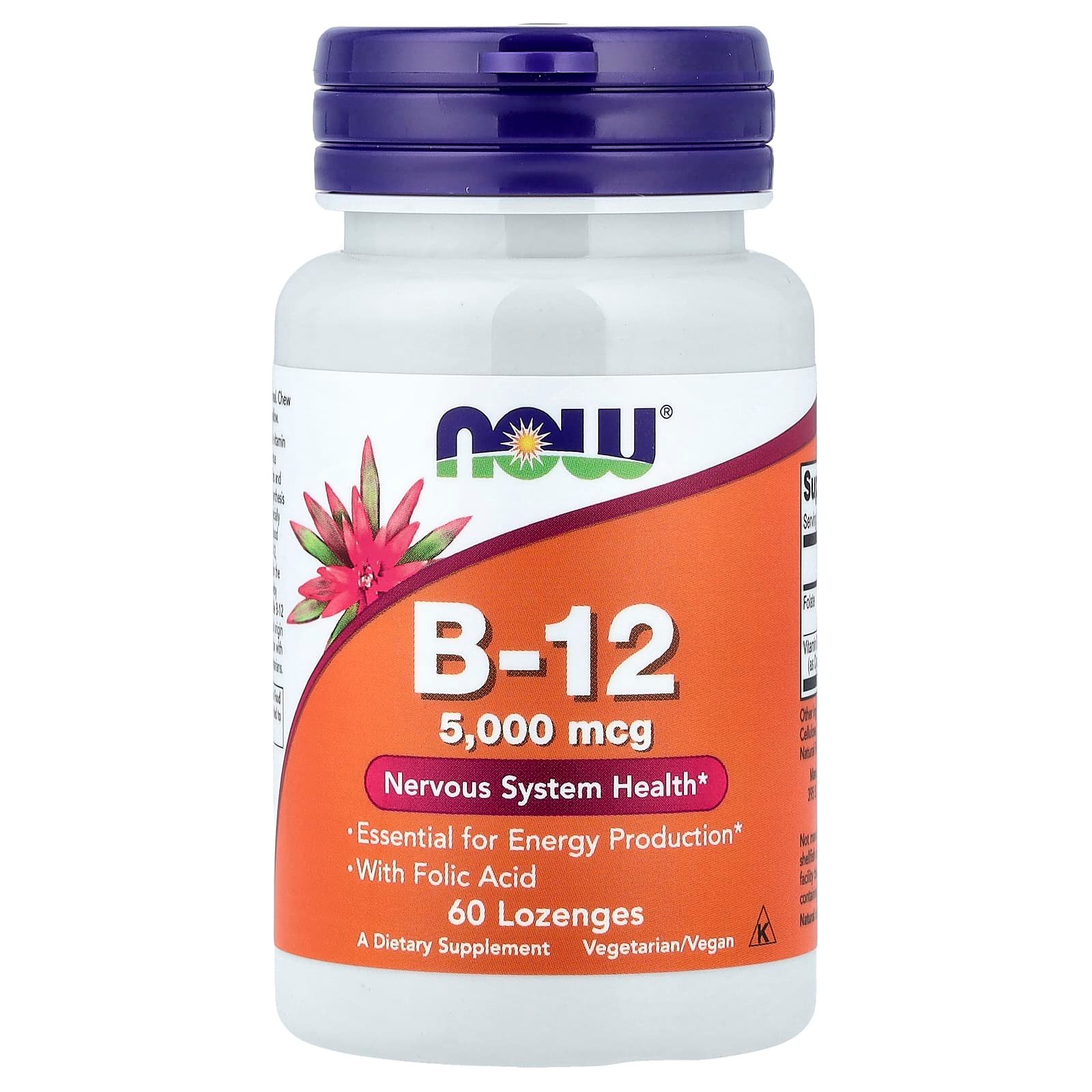 NOW Foods, B-12, 60 Pastilhas