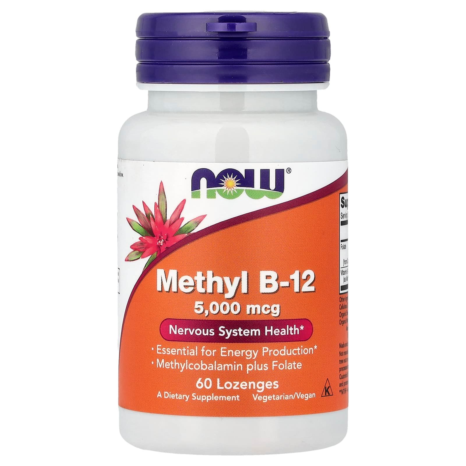 NOW Foods, Metil B-12, 60 Pastilhas
