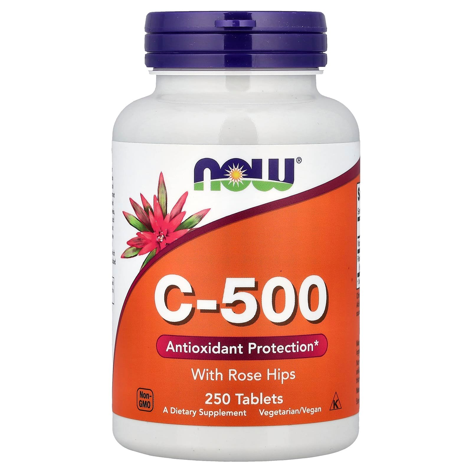 NOW Foods, C-500 com Rosa-mosqueta, 250 Comprimidos