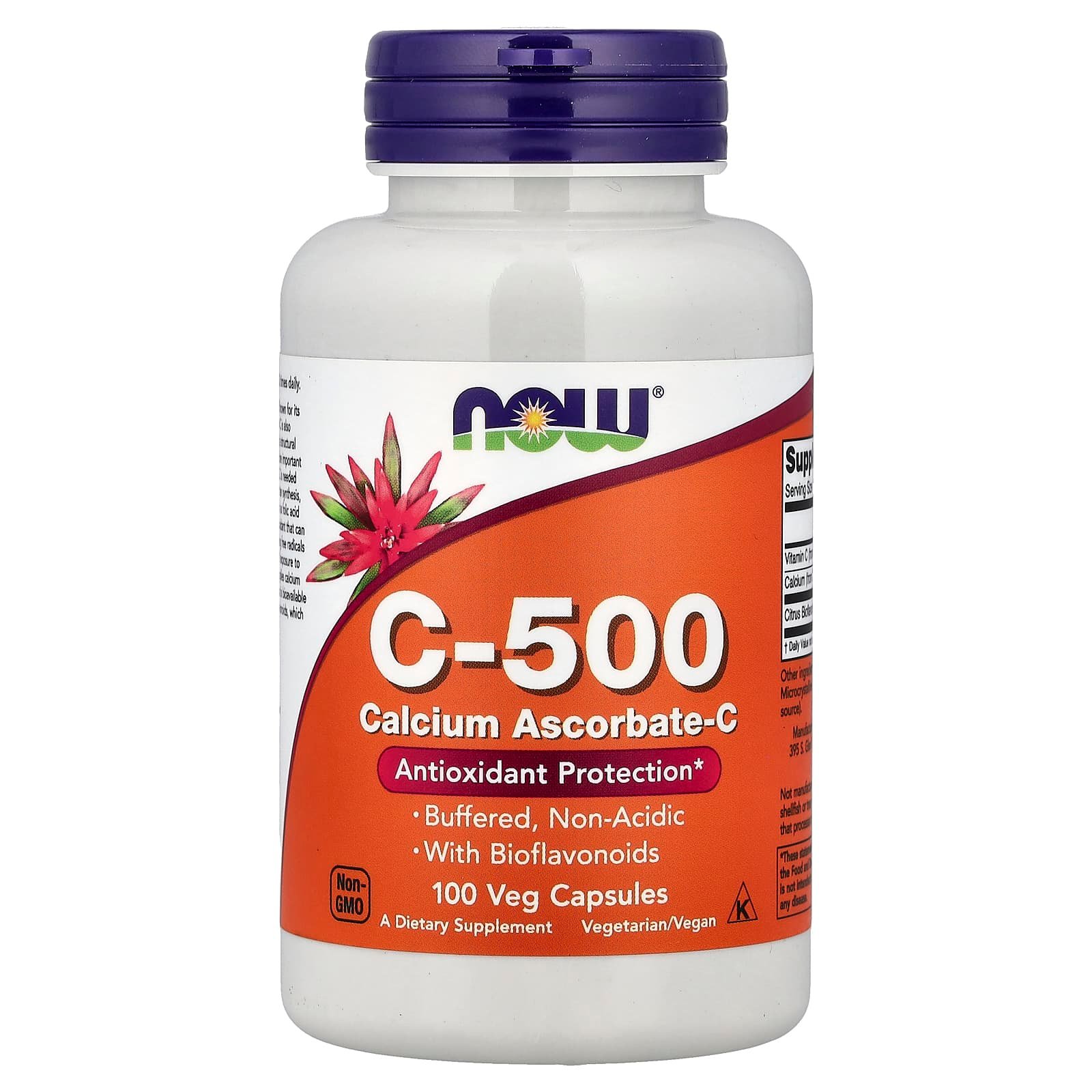 NOW Foods, C-500, Ascorbato de Cálcio-C, 100 Cápsulas