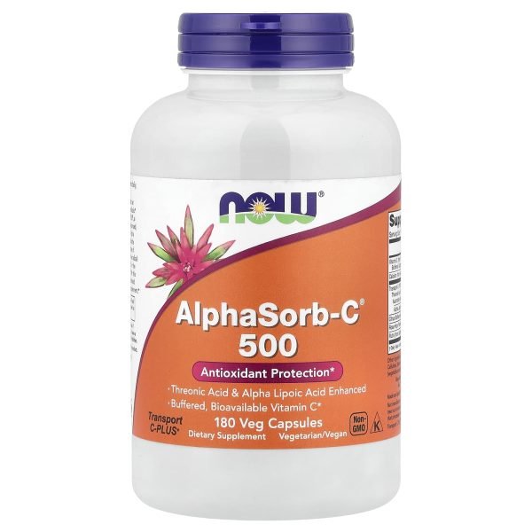 NOW Foods, AlphaSorb-C® 500, 180 Veg Capsules