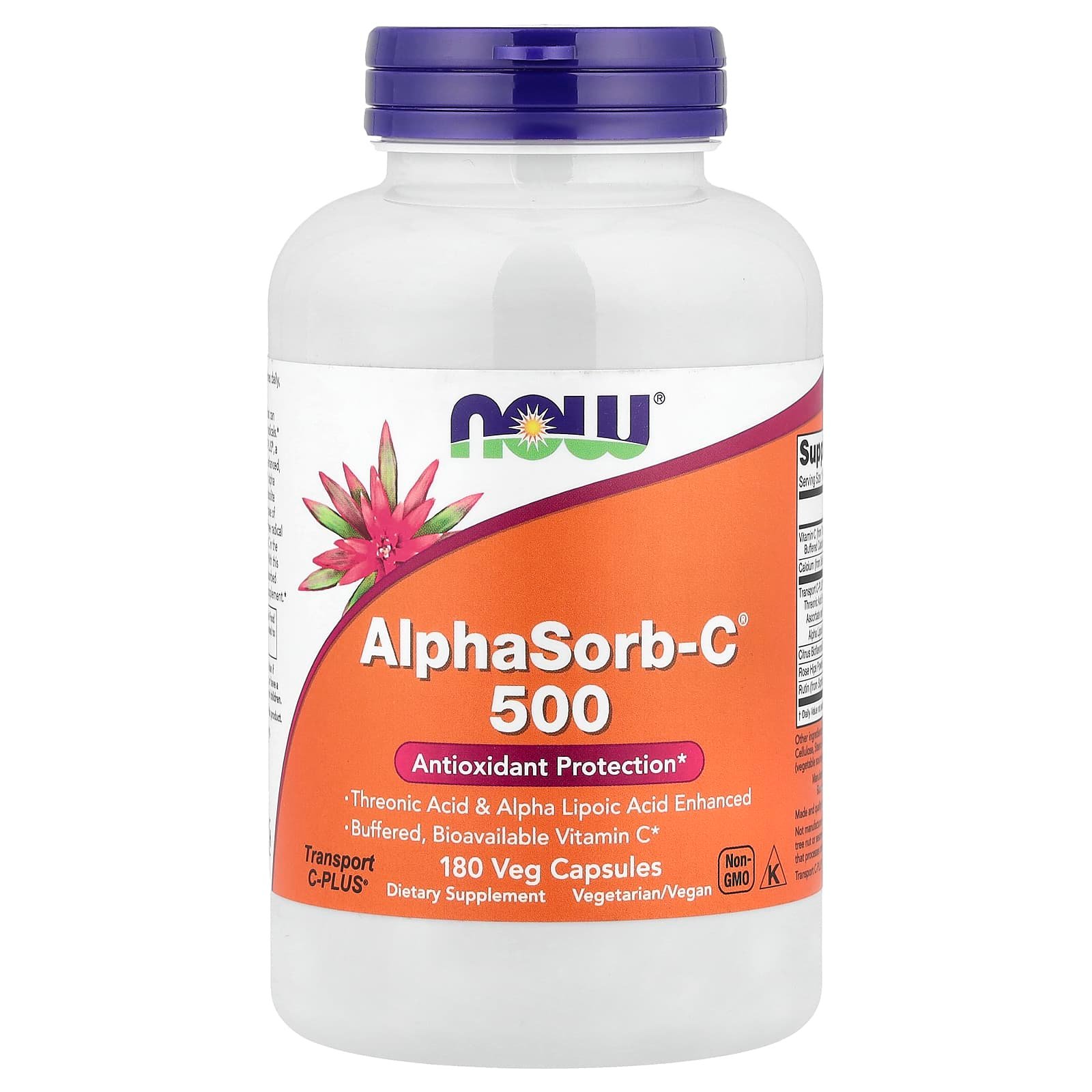 NOW Foods, AlphaSorb-C® 500, 180 Veg Capsules
