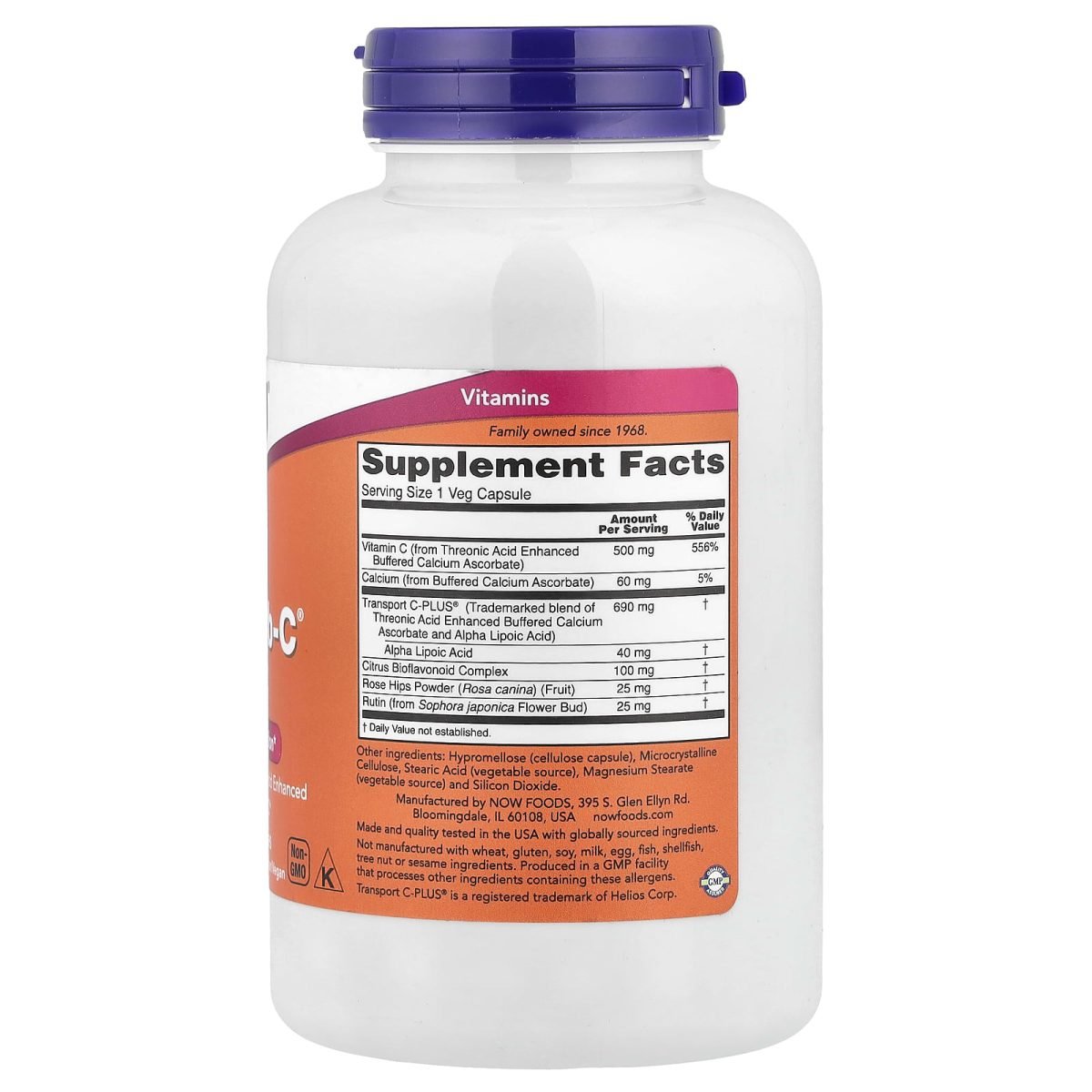 NOW Foods, AlphaSorb-C® 500, 180 Veg Capsules, foto 2