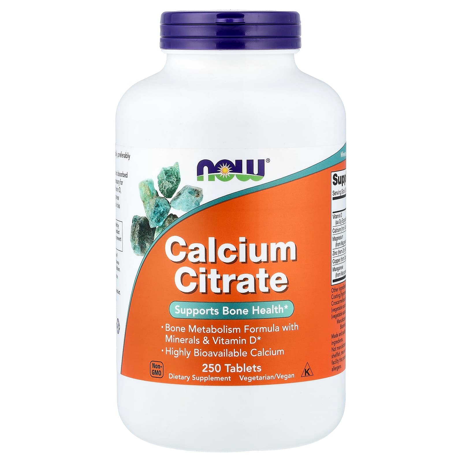NOW Foods, Citrato de Cálcio, 250 Comprimidos