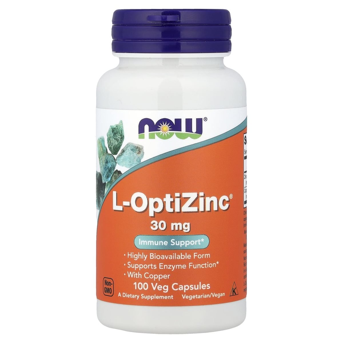 NOW Foods, L-OptiZinc®, 100 Cápsulas Vegetais