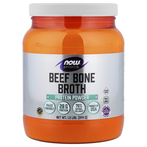 NOW Foods, Sports, Beef Bone Broth Protein Powder, 1.2 lbs (544 g)