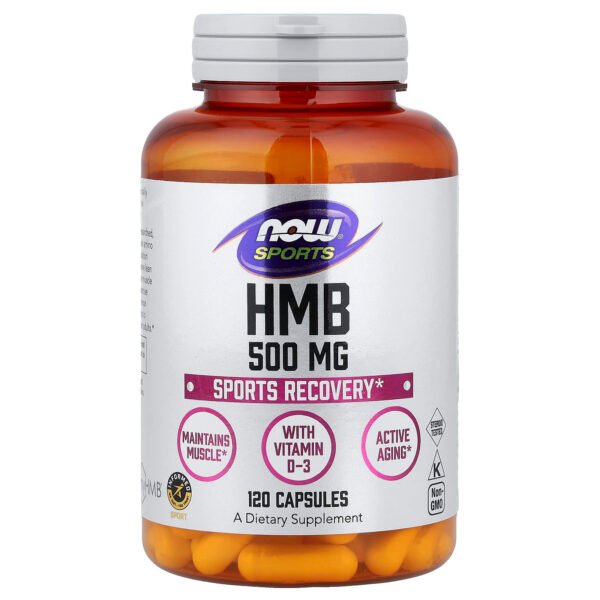 NOW Foods, Sports, HMB com Vitamina D-3, 120 Cápsulas (500 mg por Cápsula)
