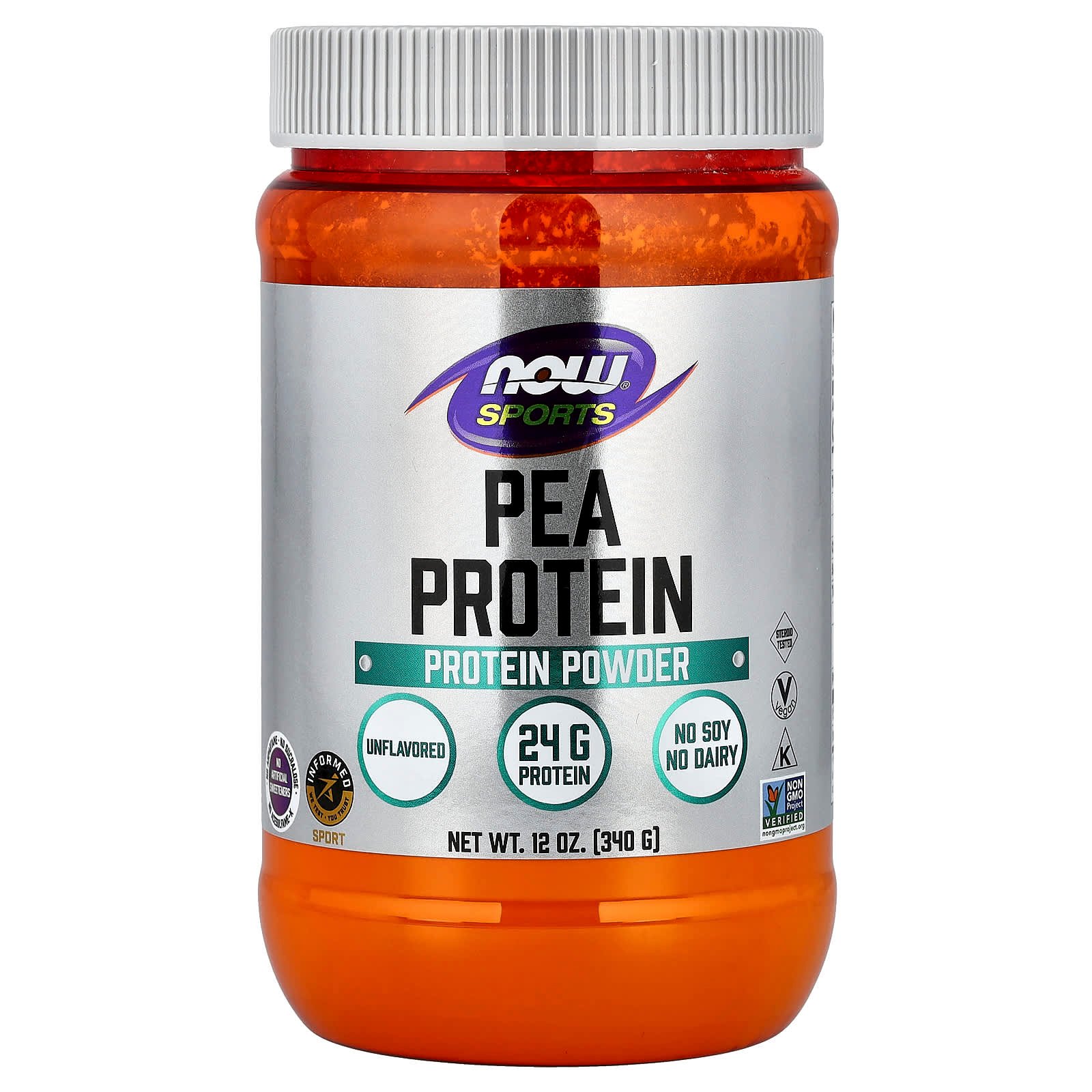 NOW Foods, Sports, Proteína de Ervilha, Unflavored, 340 g (12 oz)