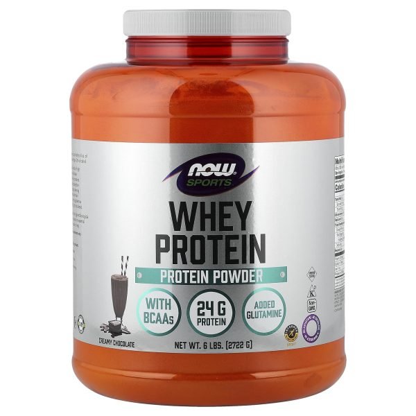 NOW Foods, Proteína Whey, Creamy Chocolate, 2.722 g (6 lb)
