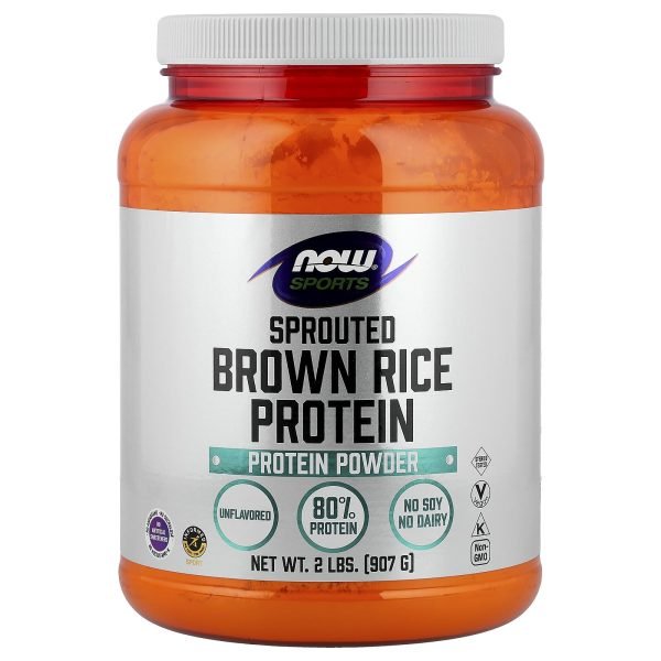 NOW Foods, Sports, Proteína em Pó de Arroz Integral Germinado, Unflavored, 907 g (2 lbs)