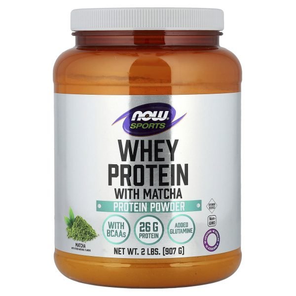 NOW Foods, Sports, Proteína Whey em Pó, Matcha, 907 g (2 lb)