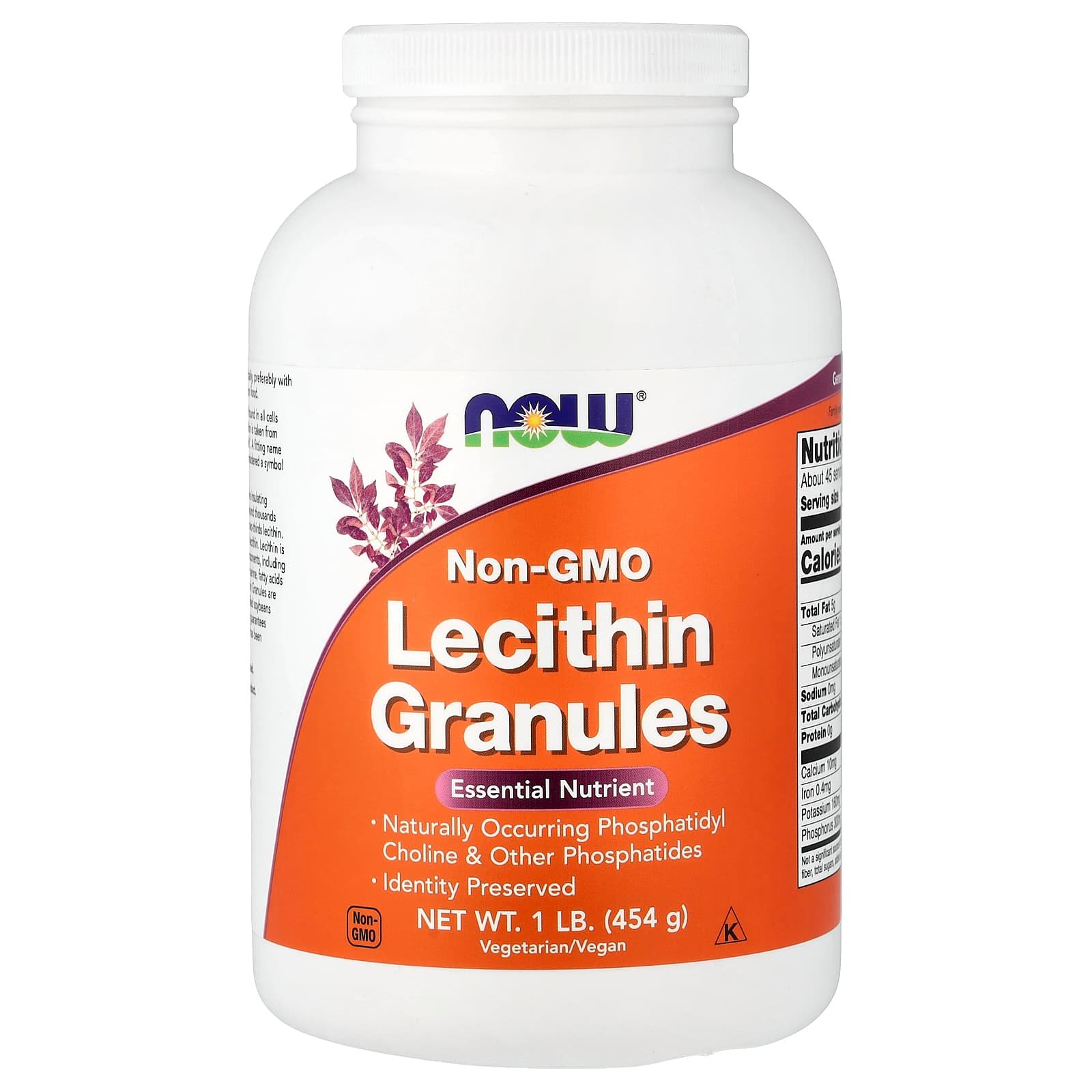 NOW Foods, Grânulos de Lecitina, 454 g (1 lb)