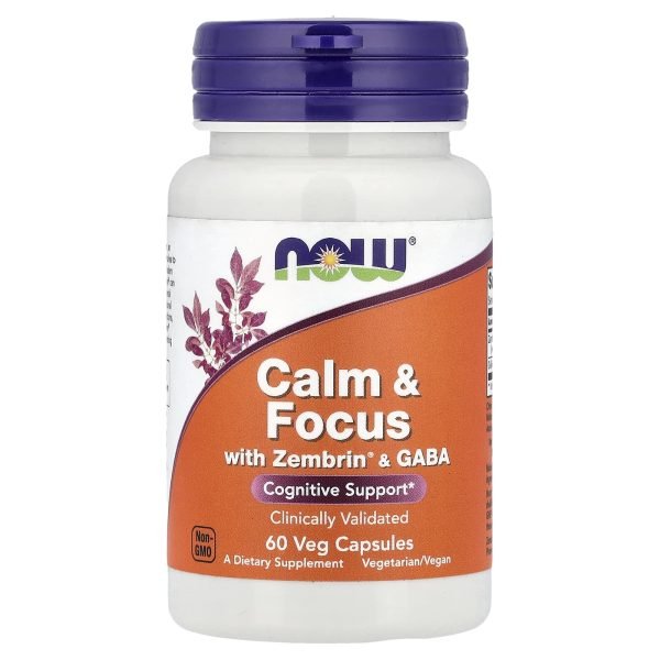 NOW Foods, Calm & Focus with Zembrin® & GABA, 60 Veg Capsules