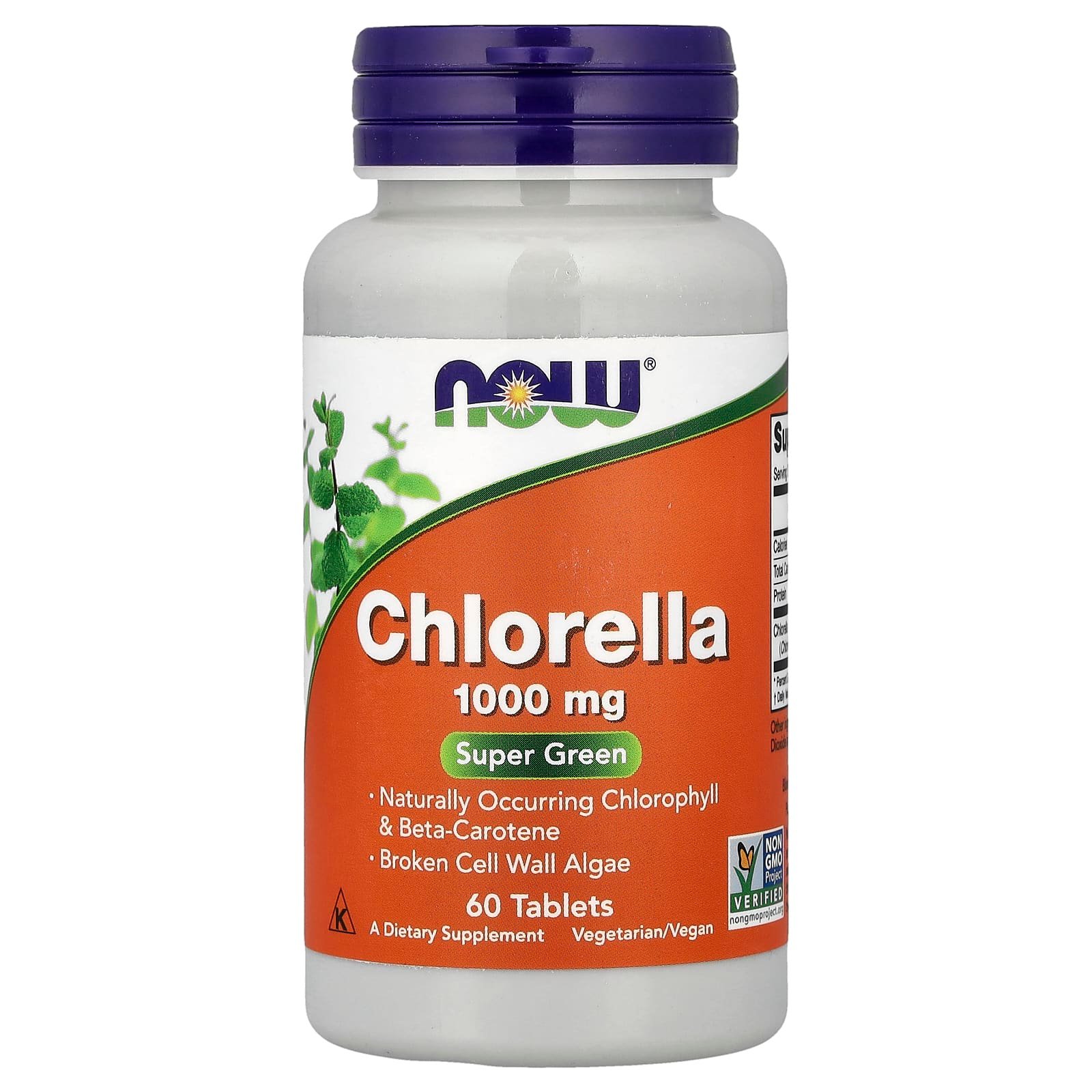 NOW Foods, Chlorella, 60 Comprimidos (1.000 mg por Comprimido)