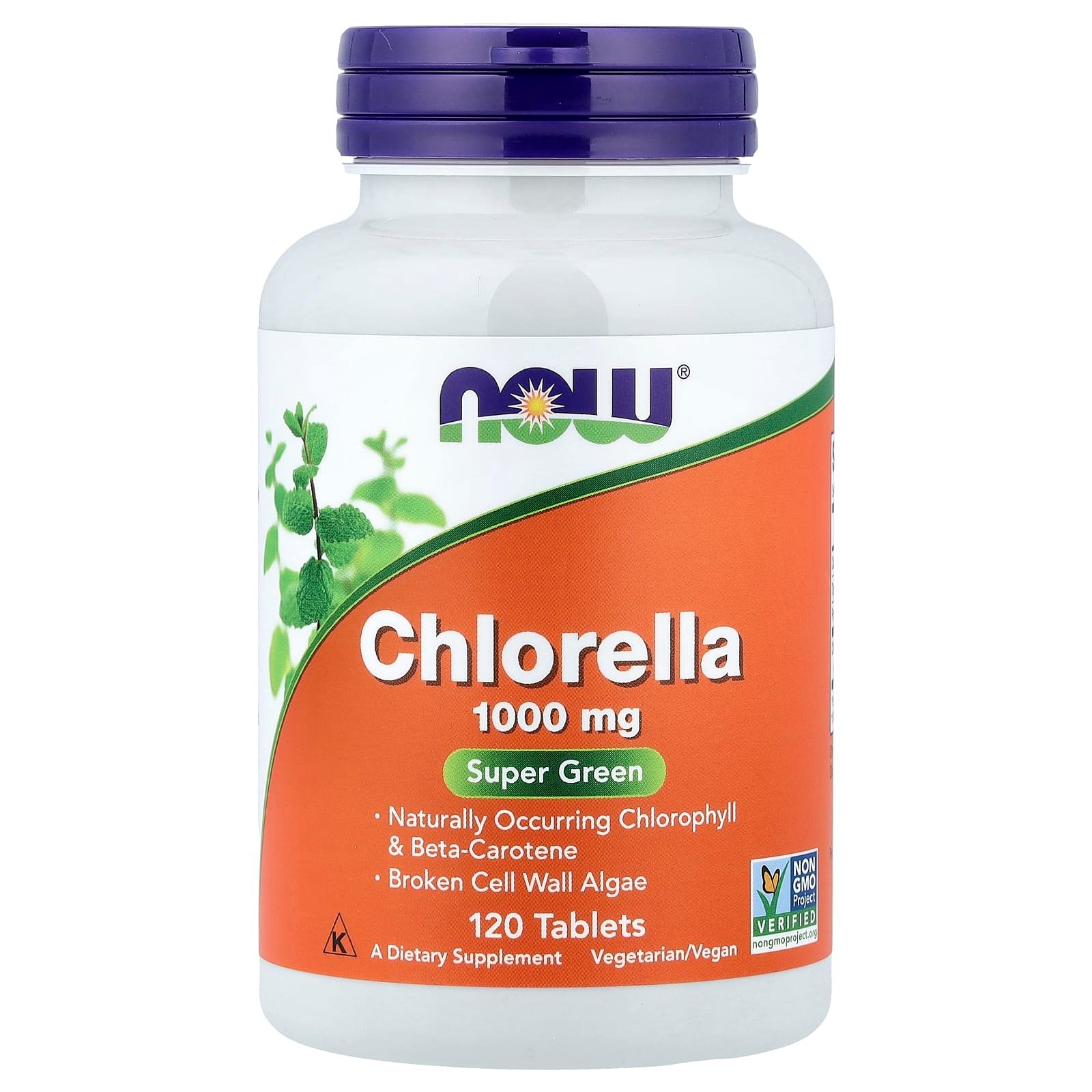 NOW Foods, Clorela, 120 Comprimidos (1 mg por Comprimido)