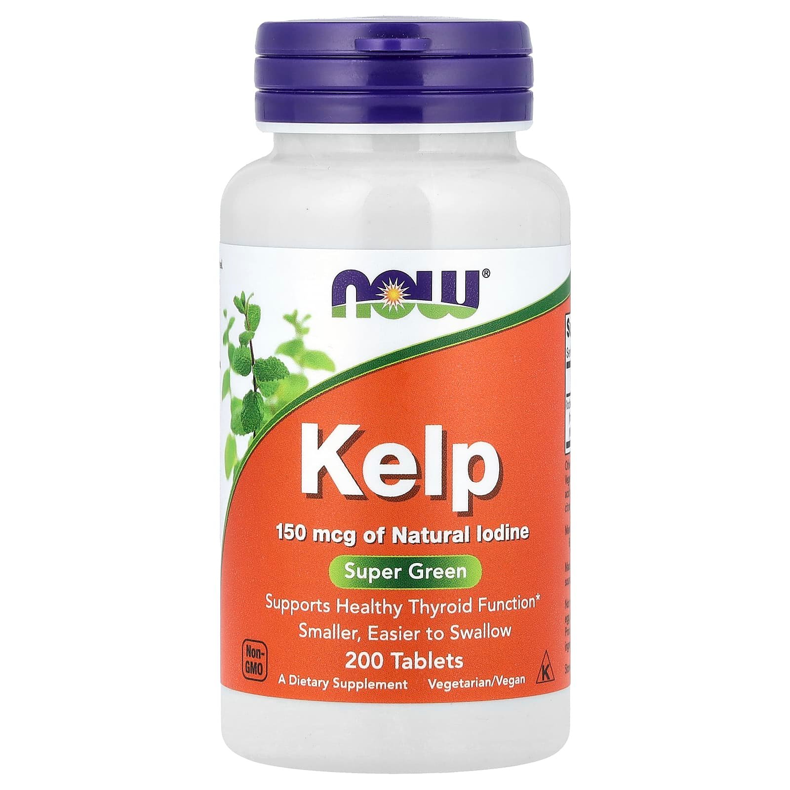 NOW Foods, Alga Castanha, 150 mcg, 200 Comprimidos