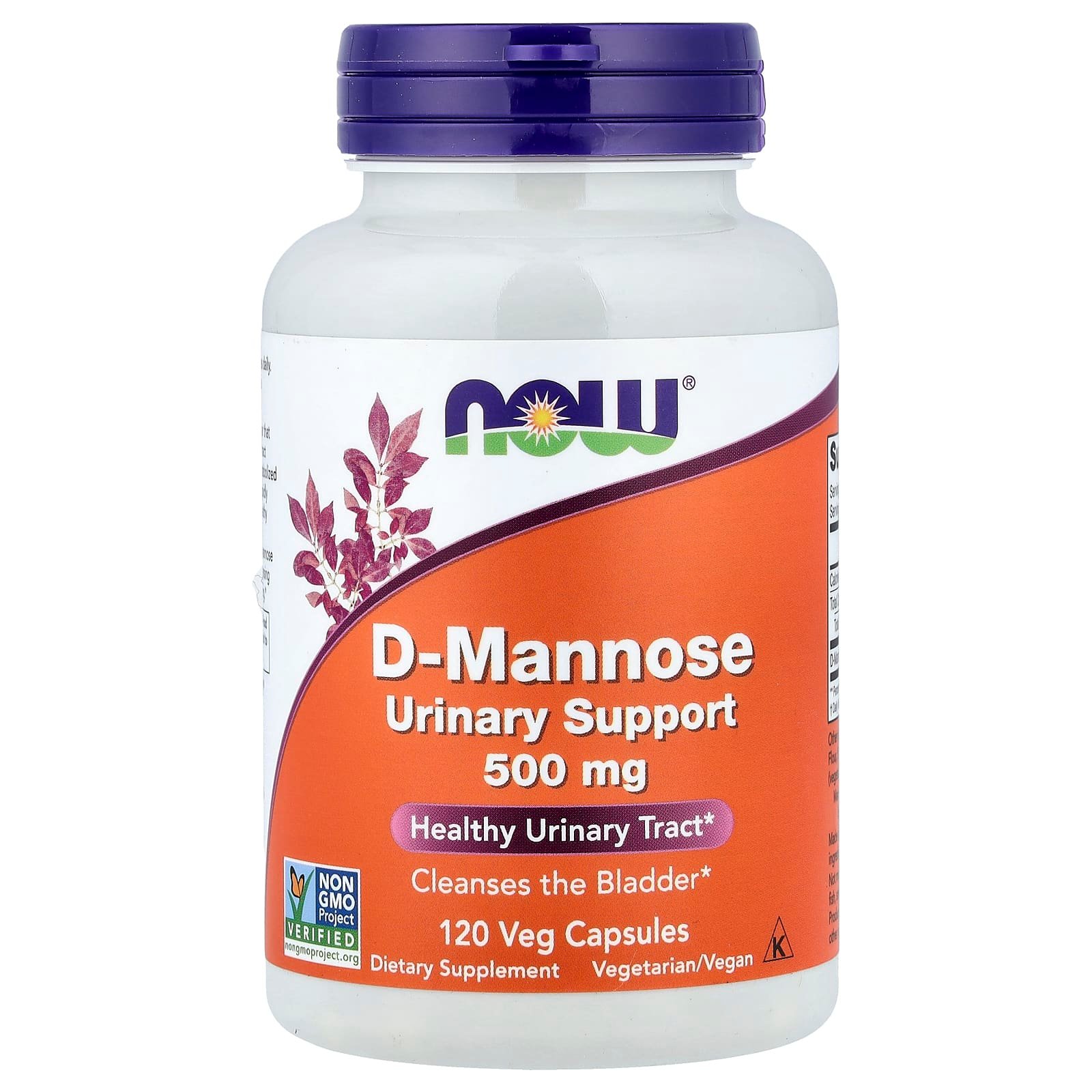 NOW Foods, Dextromanose, 500 mg, 120 Cápsulas Vegetais