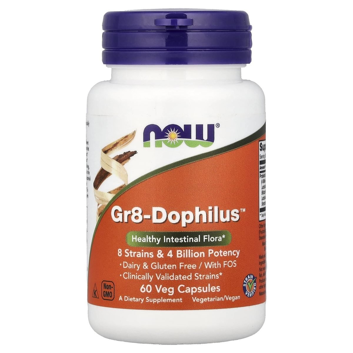 NOW Foods, Gr8-Dophilus™, 60 Cápsulas Vegetais