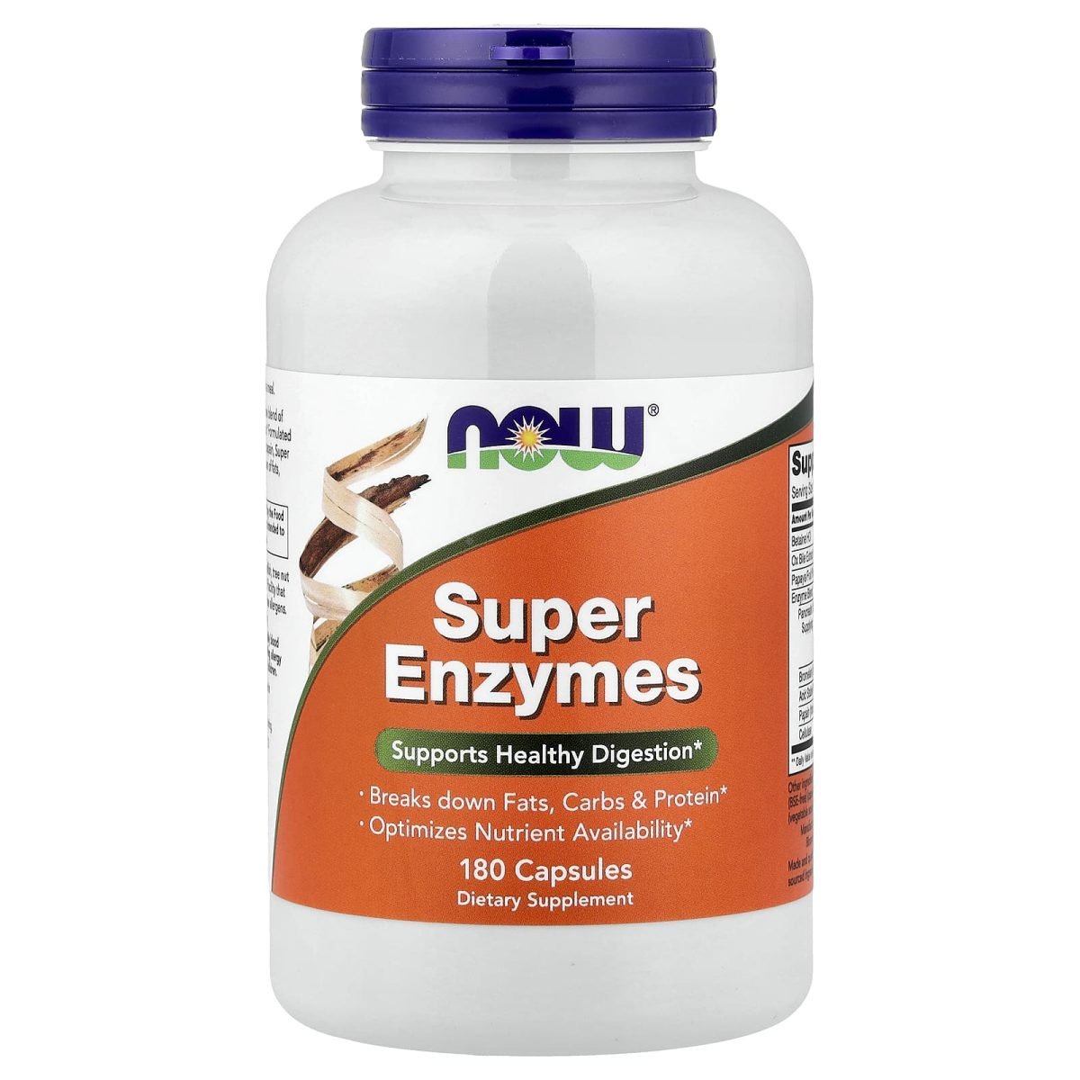 NOW Foods, Super Enzimas, 180 Cápsulas
