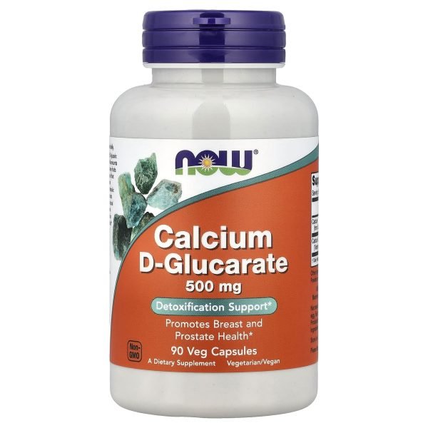 NOW Foods, D-Glucarato de Cálcio, 500 mg, 90 Cápsulas Vegetais