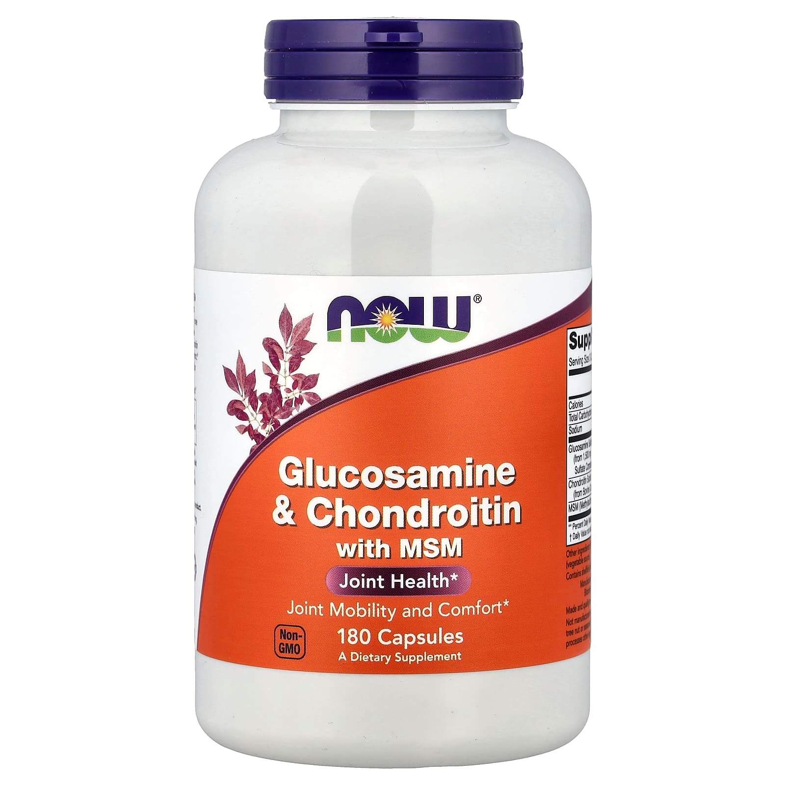 NOW Foods, Glucosamine e Condroitina com MSM, 180 Cápsulas