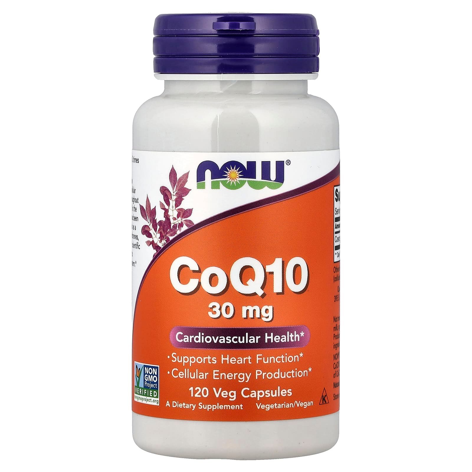 NOW Foods, CoQ10, 30 mg, 120 Cápsulas Vegetais