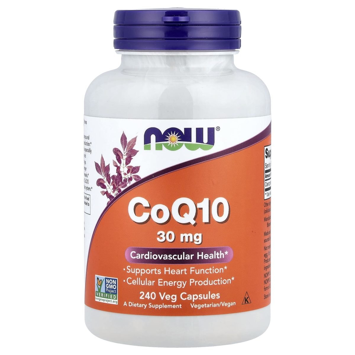 NOW Foods, CoQ10, 30 mg, 240 Cápsulas Vegetais