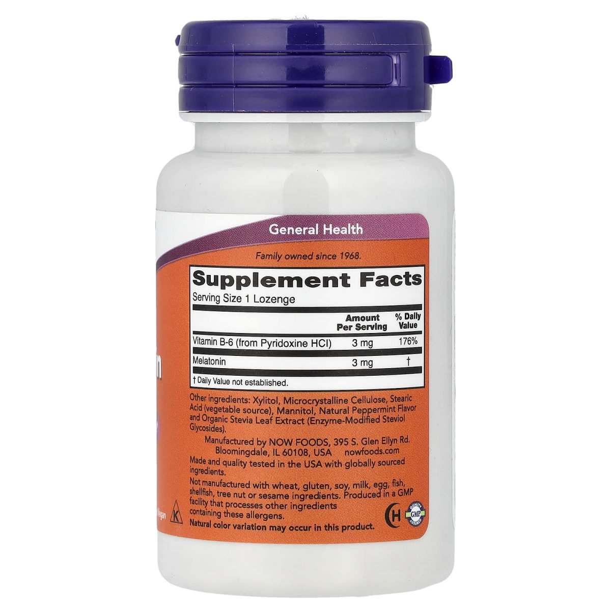 NOW Foods, Melatonin, 90 Lozenges, foto 2