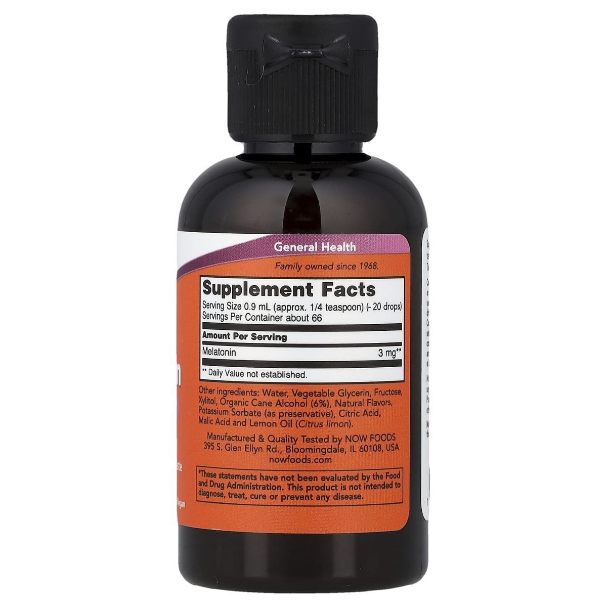 NOW Foods, Liquid Melatonin, 2 fl oz (59 ml), foto 2