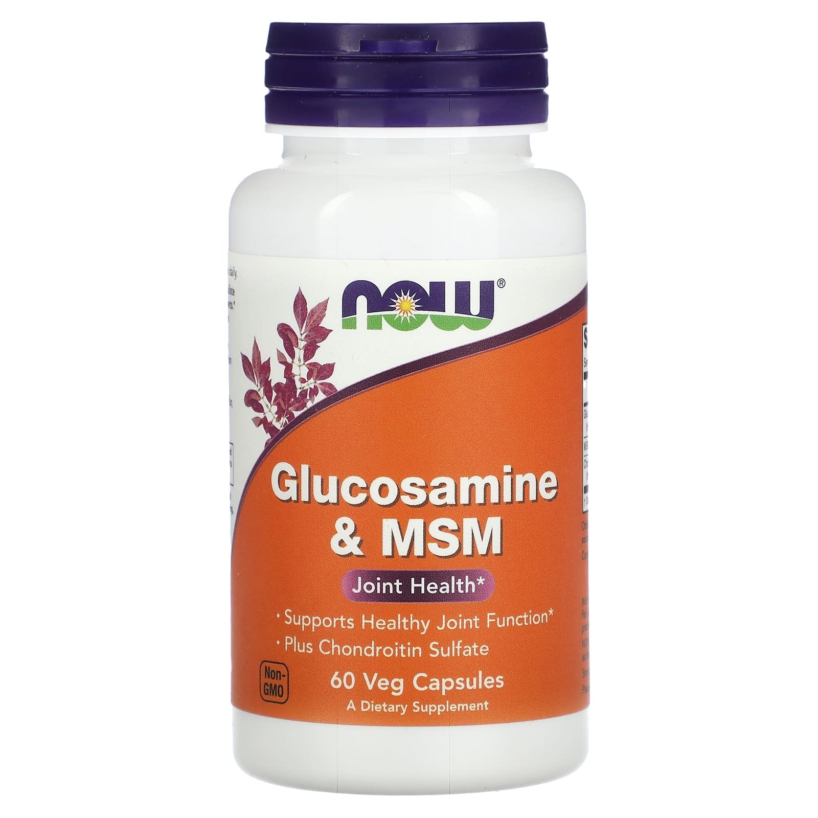 NOW Foods, Glicosamina e MSM, 60 Cápsulas
