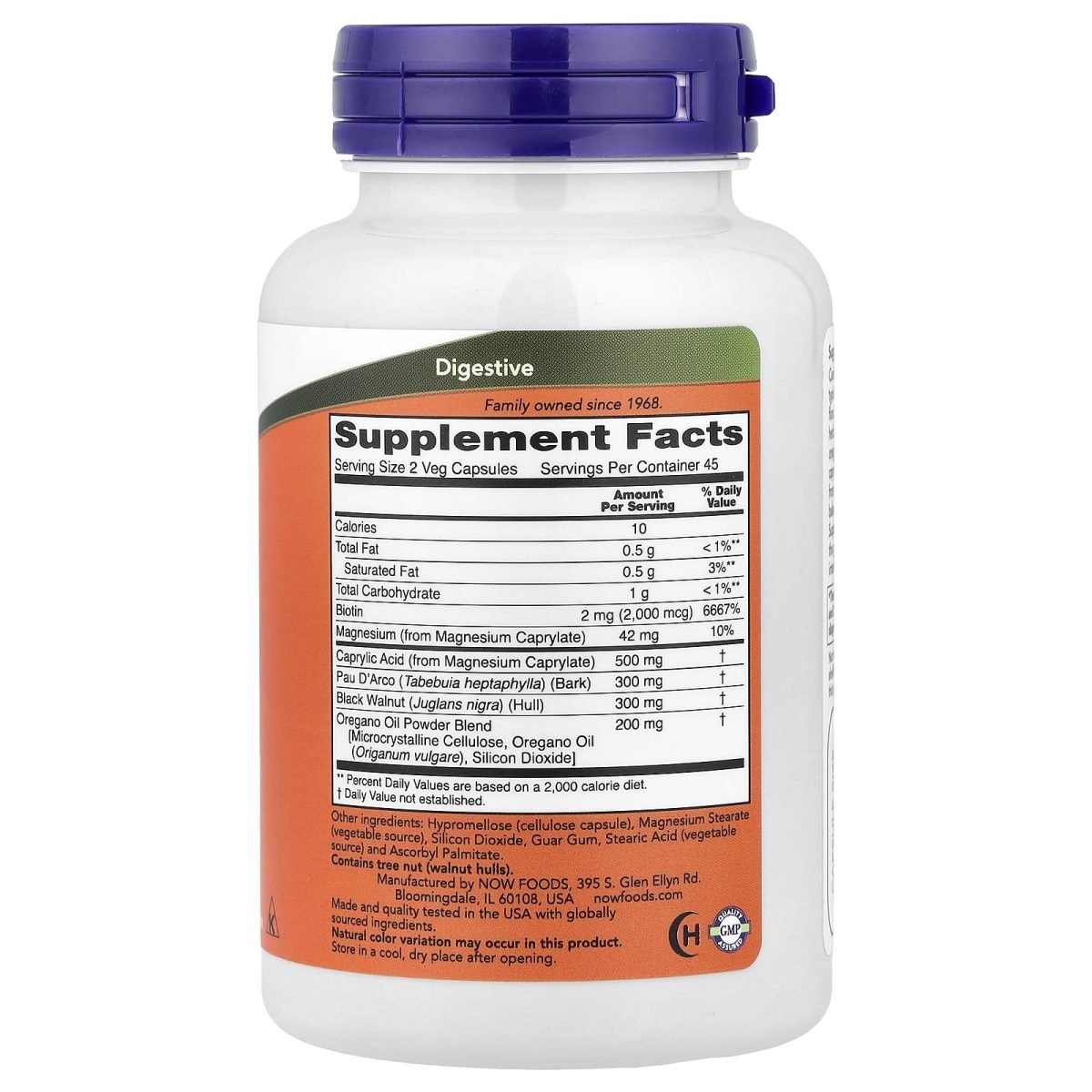 NOW Foods, Auxílio à Candida, 90 Cápsulas Vegetais, foto 2