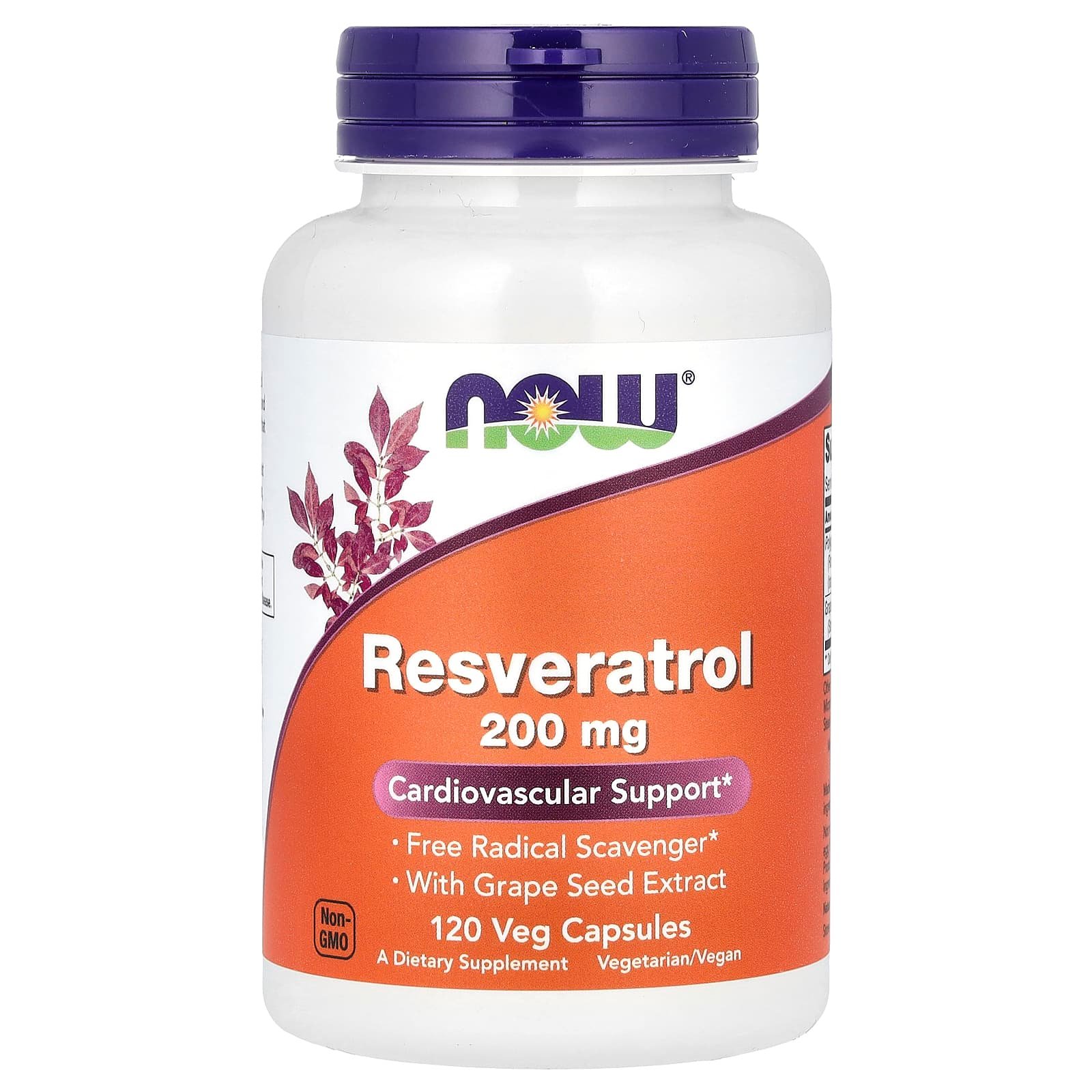 NOW Foods, Resveratrol, 120 Cápsulas Vegetais