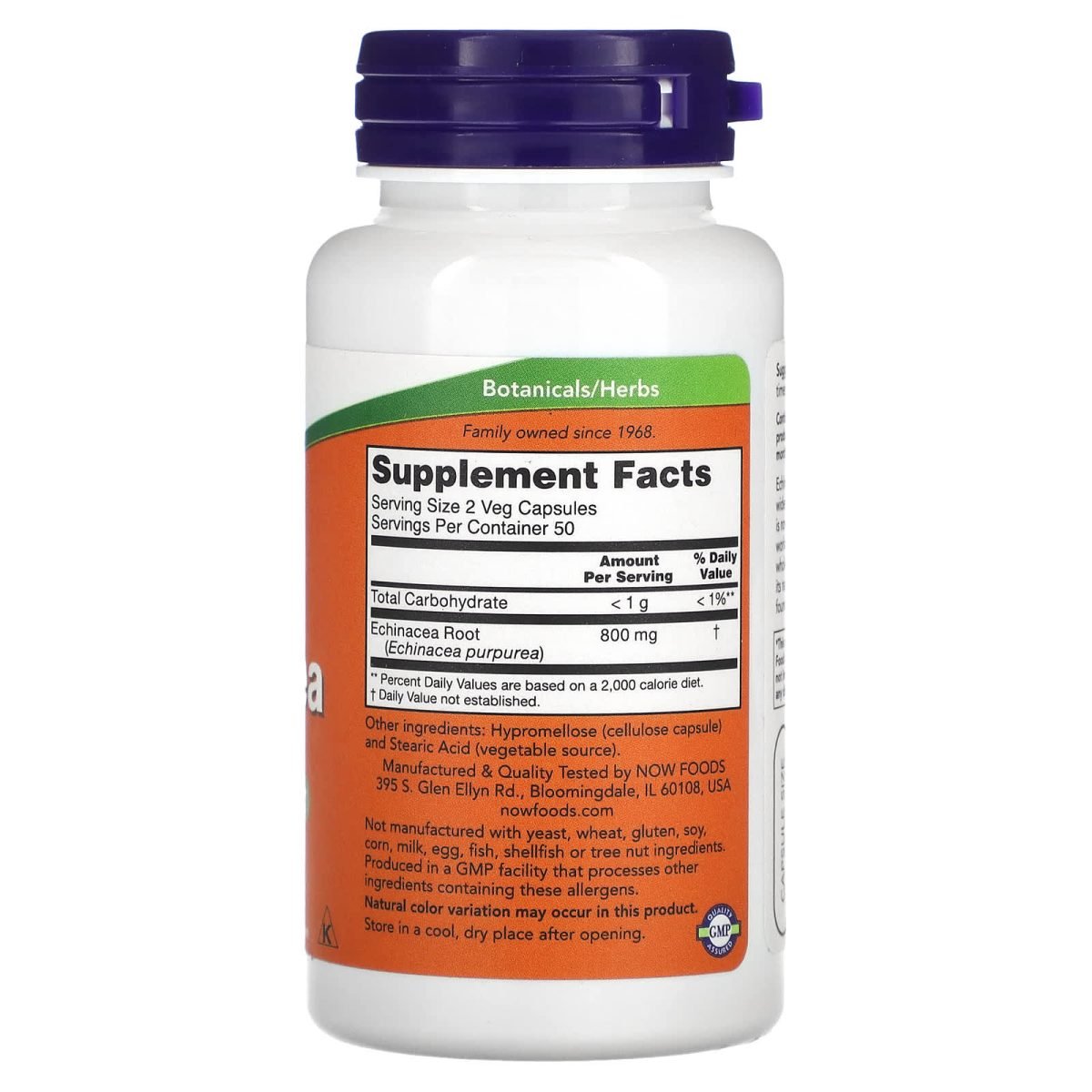 NOW Foods, Echinacea, 400 mg, 100 Cápsulas Vegetais, foto 2