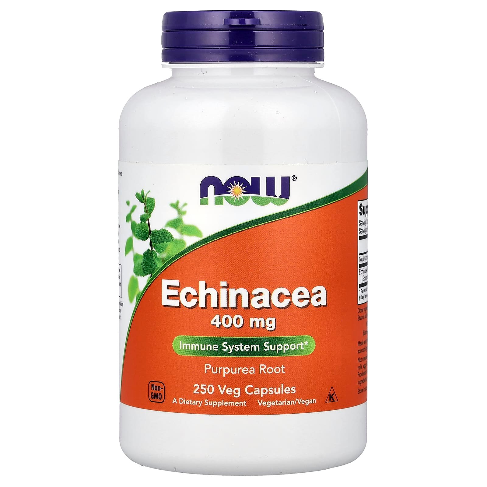 NOW Foods, Echinacea, 250 Cápsulas Vegetais (400 mg por Cápsula)