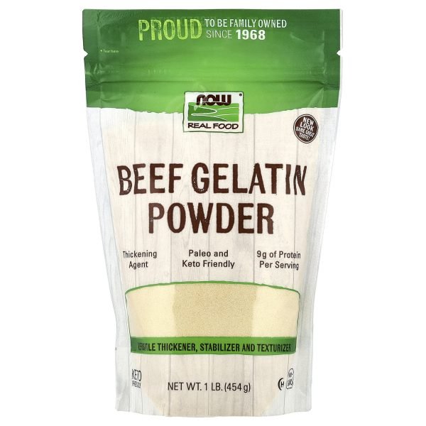 NOW Foods, Real Food, Gelatina Bovina em Pó, 454 g (1 lb)