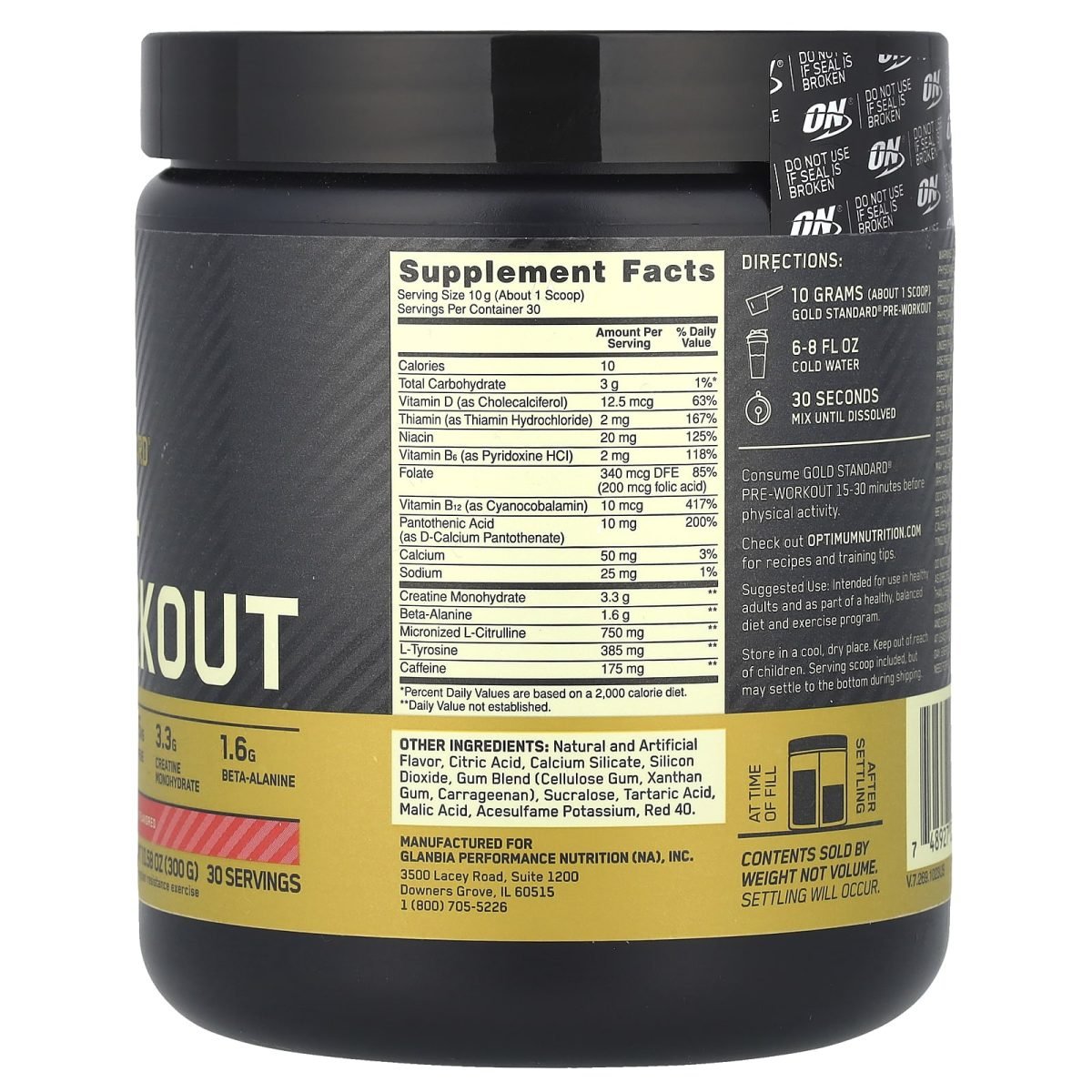 Optimum Nutrition, Pré-treino Gold Standard, Fruit Punch, 300 g (10,58 oz), foto 2