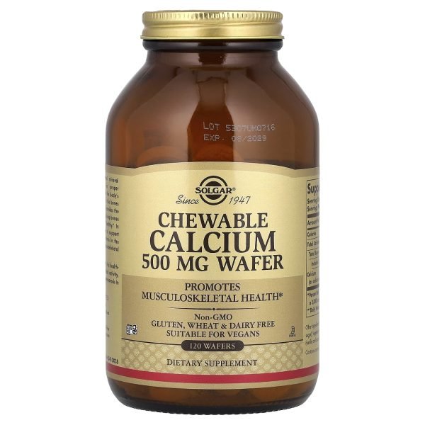 Solgar, Chewable Calcium, 120 Wafers (500 mg per Wafer)