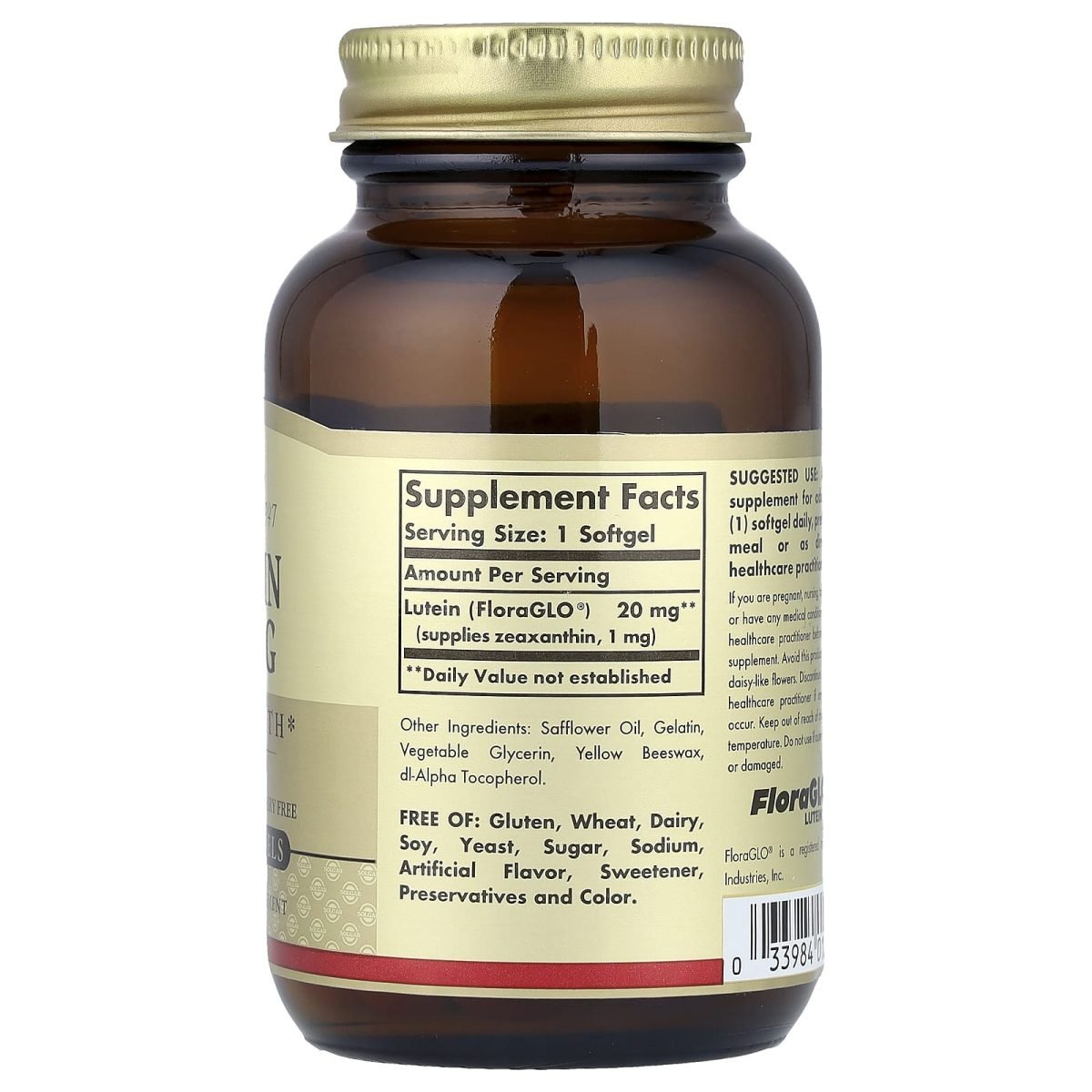 Solgar, Lutein, 20 mg, 60 Softgels, foto 2