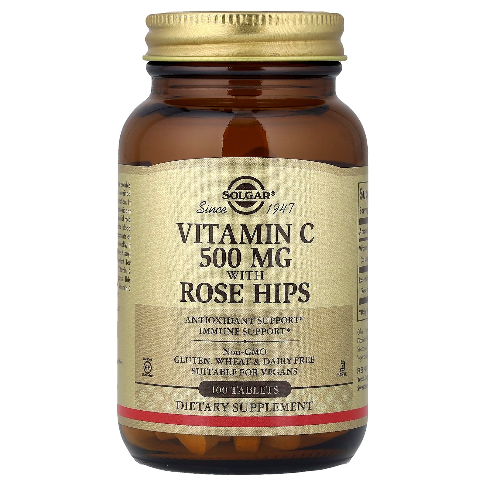 Solgar, Vitamin C with Rose Hips, 100 Tablets