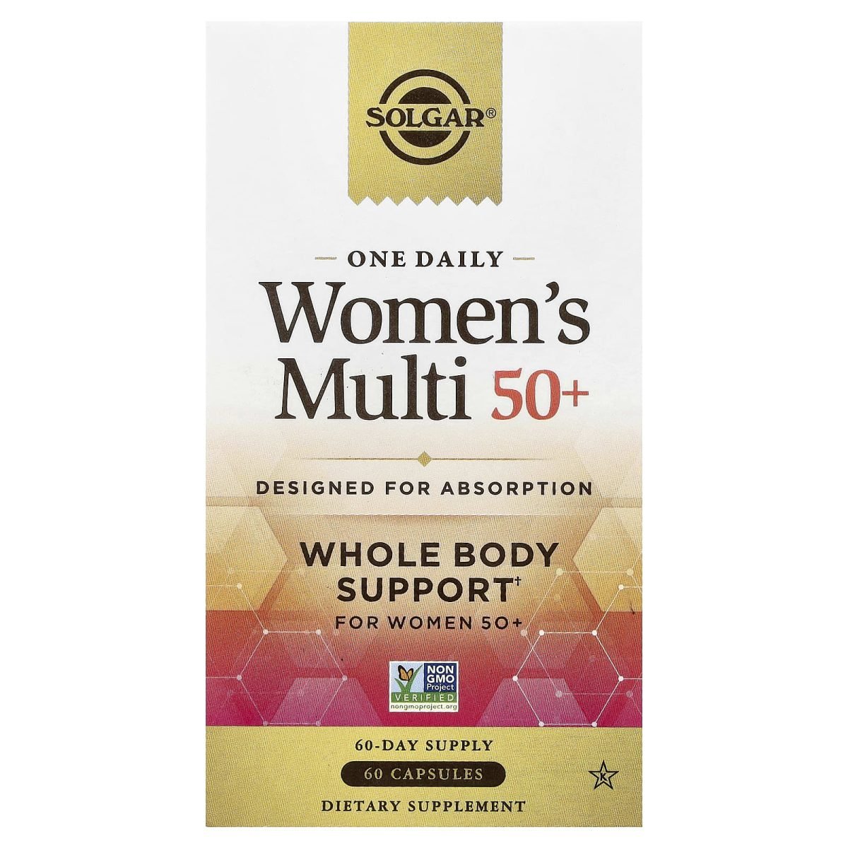Solgar, Multivitamínico Diário para Mulheres 50+, 60 Cápsulas