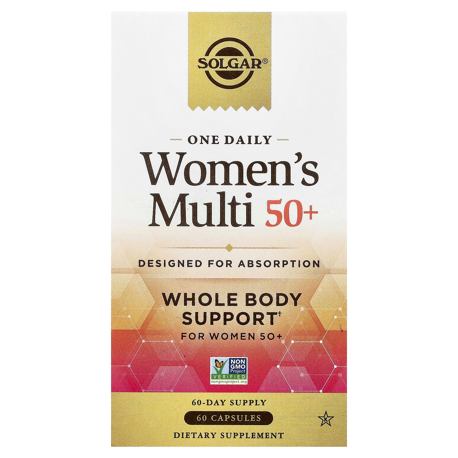 Solgar, Multivitamínico Diário para Mulheres 50+, 60 Cápsulas