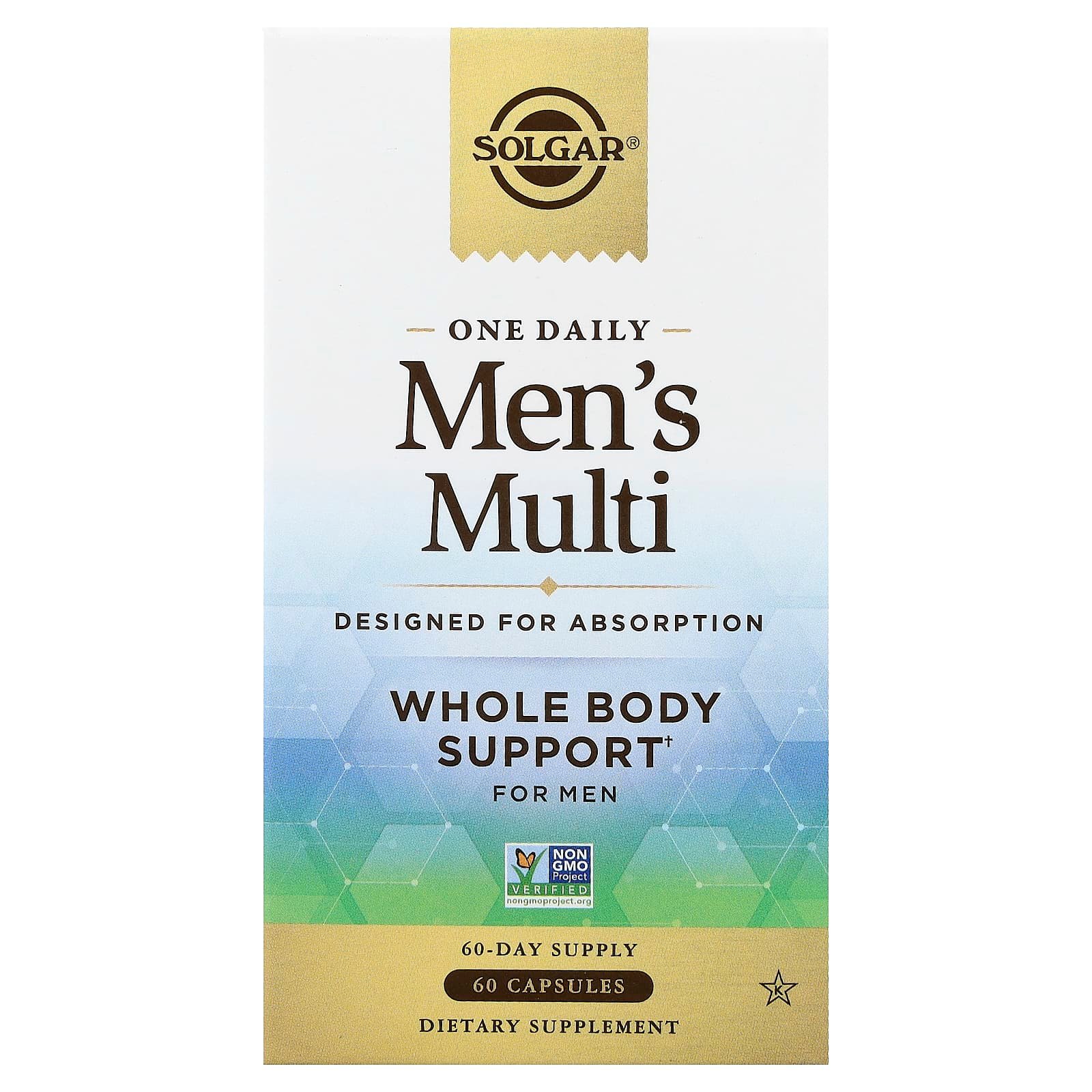 Solgar, Multivitamínico One Daily para Homens, 60 Cápsulas