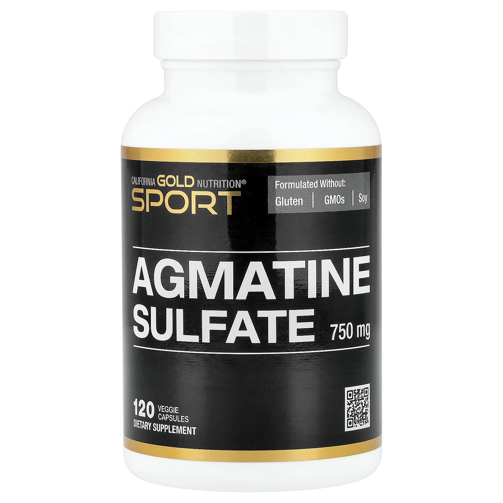 California Gold Nutrition, Sulfato de Agmatina, 750 mg, 120 Cápsulas Vegetais