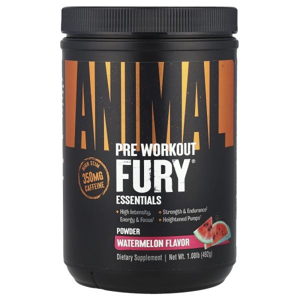 Animal, Fury®, Essentials, Pre Workout, Watermelon, 1.08 lb (492 g)
